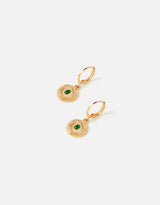 Women's Reconnected Mini Coin Gem Hoop Earrings