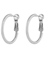 Women's Silver Small Simple Hoop Earring