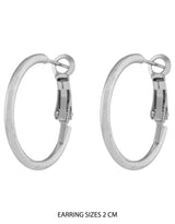Women's Silver Small Simple Hoop Earring