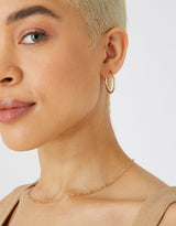 Women's Gold Small Simple Hoop Earring