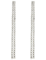 Women's Silver Crystal Cupchain Slinky Drops