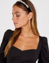 Women's Silver Crystal Cupchain Slinky Drops