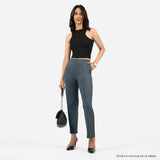 Women's Gray Formal Solid Pant