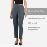 Women's Gray Casual Solid Pant