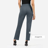 Women's Gray Casual Solid Pant