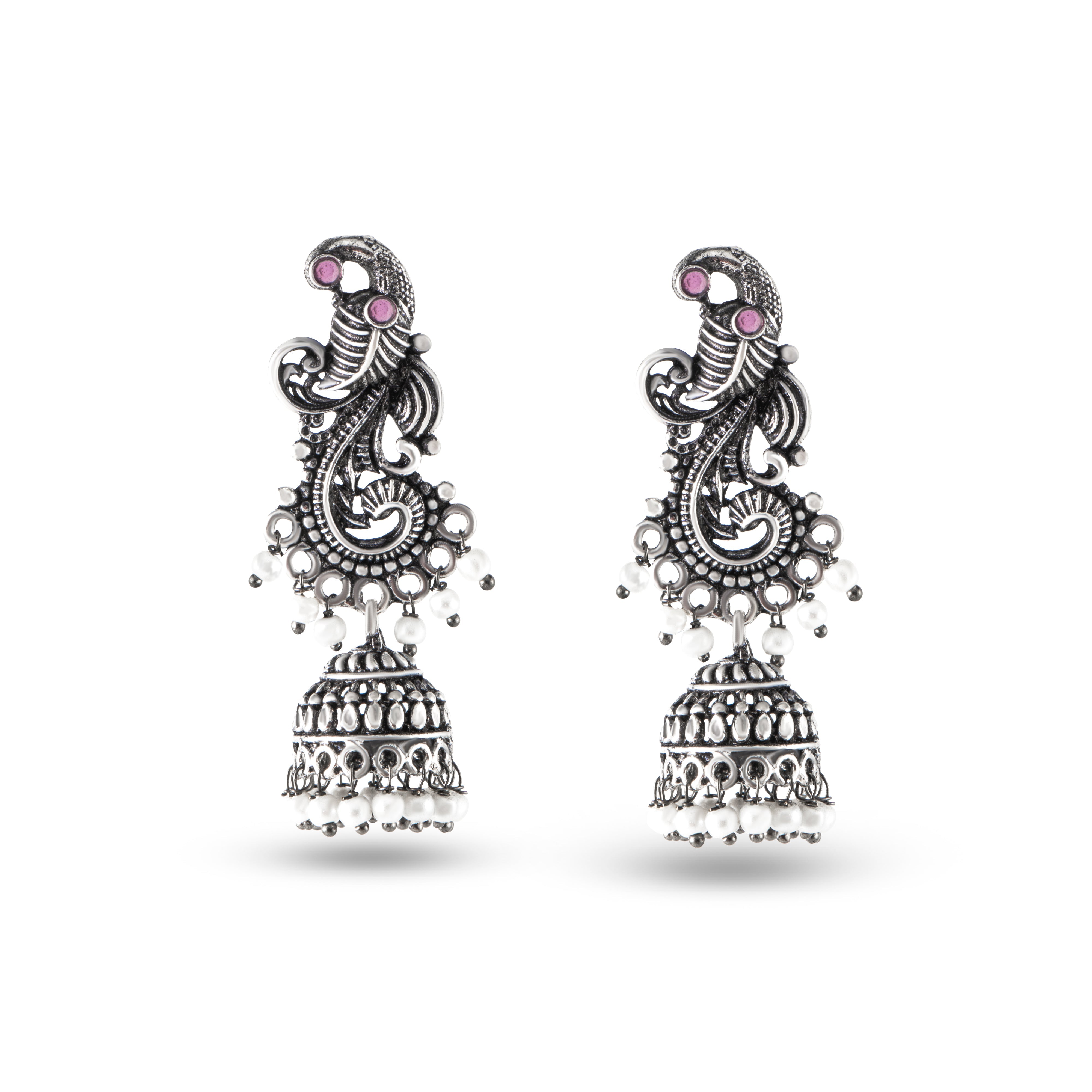Women's Mayoor Pearl Jhumki