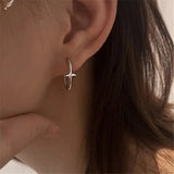 Men's Silver Minimalist Kpop Silver Earring