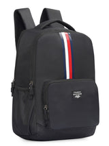 Unisex Black Casual Solid Backpack