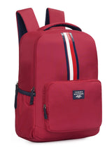 Unisex Burgundy Casual Solid Backpack