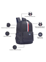 Unisex Navy Casual Solid Backpack