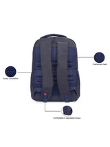 Unisex Navy Casual Solid Backpack