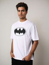 Men's Boxy Batman Printed Round Neck Tshirt