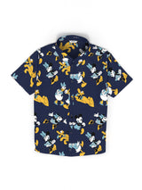 Boys Navy Casual Printed Oversized Fit Shirt