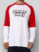 Men's Oversized Looney Tunes Printed Round Neck Tshirt