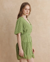 Women's Green Half Sleeves Dress