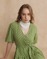 Women's Green Half Sleeves Dress