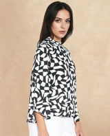 Women's Black Casual Full Sleeves Top