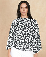 Women's Black Casual Full Sleeves Top