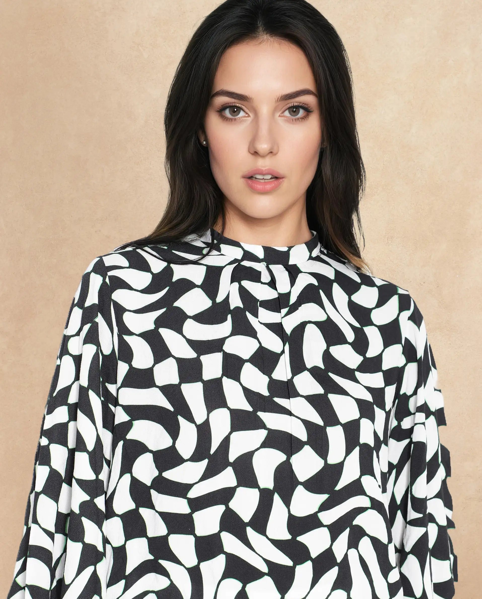 Women's Black Casual Full Sleeves Top