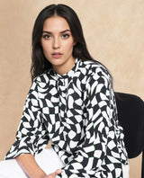 Women's Black Casual Full Sleeves Top