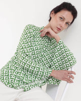 Women's Green Casual Full Sleeves Top