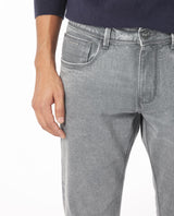 Men's Grey Casual Slim Fit Solid Jeans