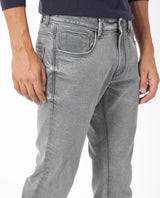 Men's Grey Casual Slim Fit Solid Jeans
