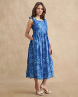 Women's Blue Casual Sleeveless Dress