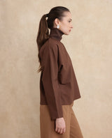 Women's Brown Casual Full Sleeves Top