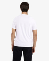 Men's White Casual Regular Fit Printed Half Sleeves Tshirt