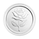 Pure Silver Authentic 10g 999 Coin With Flower Embossed and Round Shape