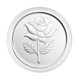 Pure Silver Authentic 5g 999 Coin With  Flower Embossed and Round Shape