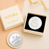 Pure Silver Authentic 5g 999 Coin With  Flower Embossed and Round Shape