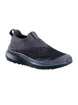 Men's Grey and Black Blend Knit Slip-On Lightweight & Slip-Resistant Walking Sneakers
