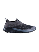 Men's Grey and Black Blend Knit Slip-On Lightweight & Slip-Resistant Walking Sneakers
