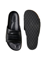Men's Black Cork Casual Slides