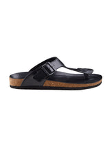 Men's Black Cork Thong Sandals