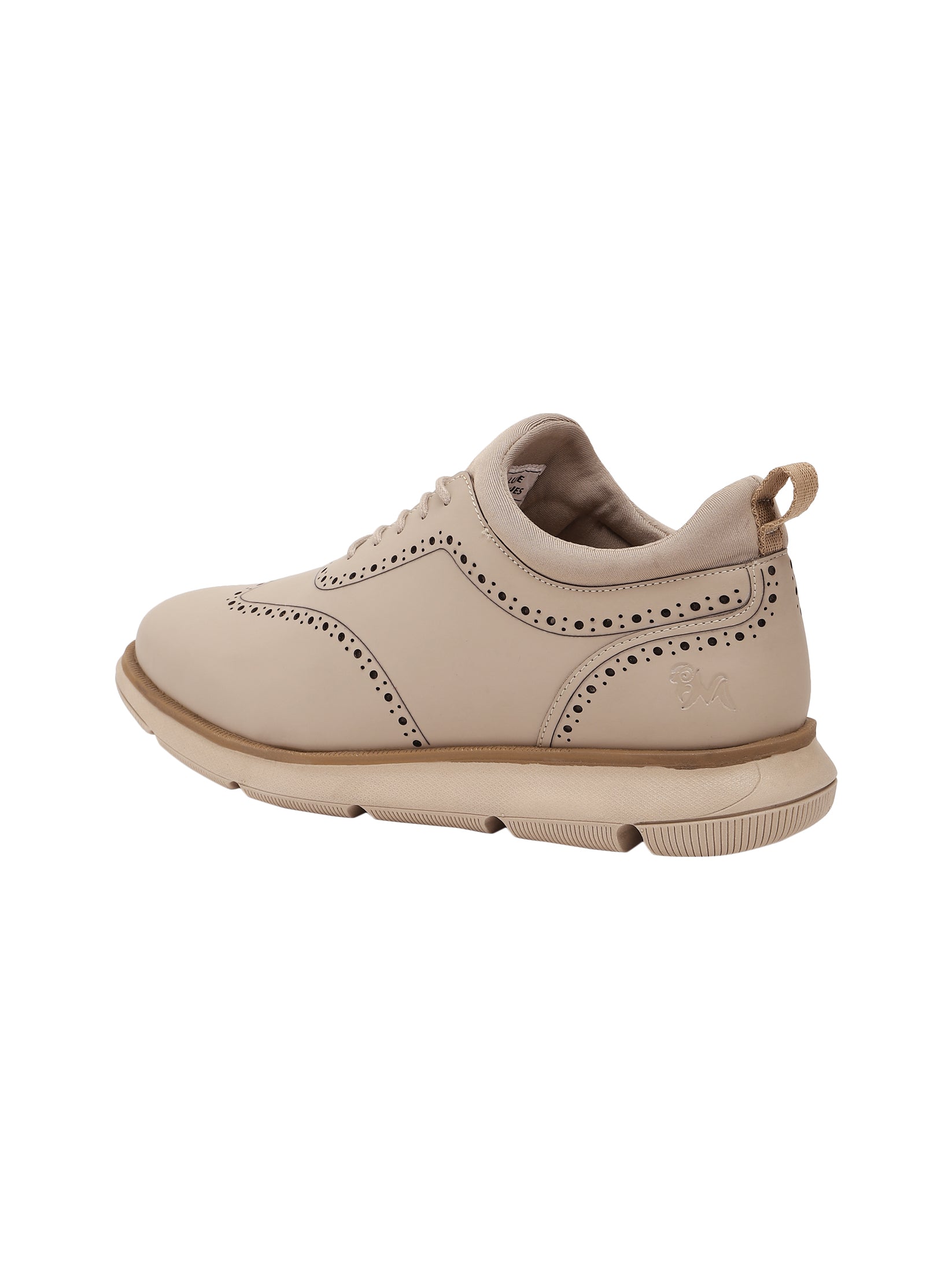 Men's Beige Crossover Brogues Casual Shoes