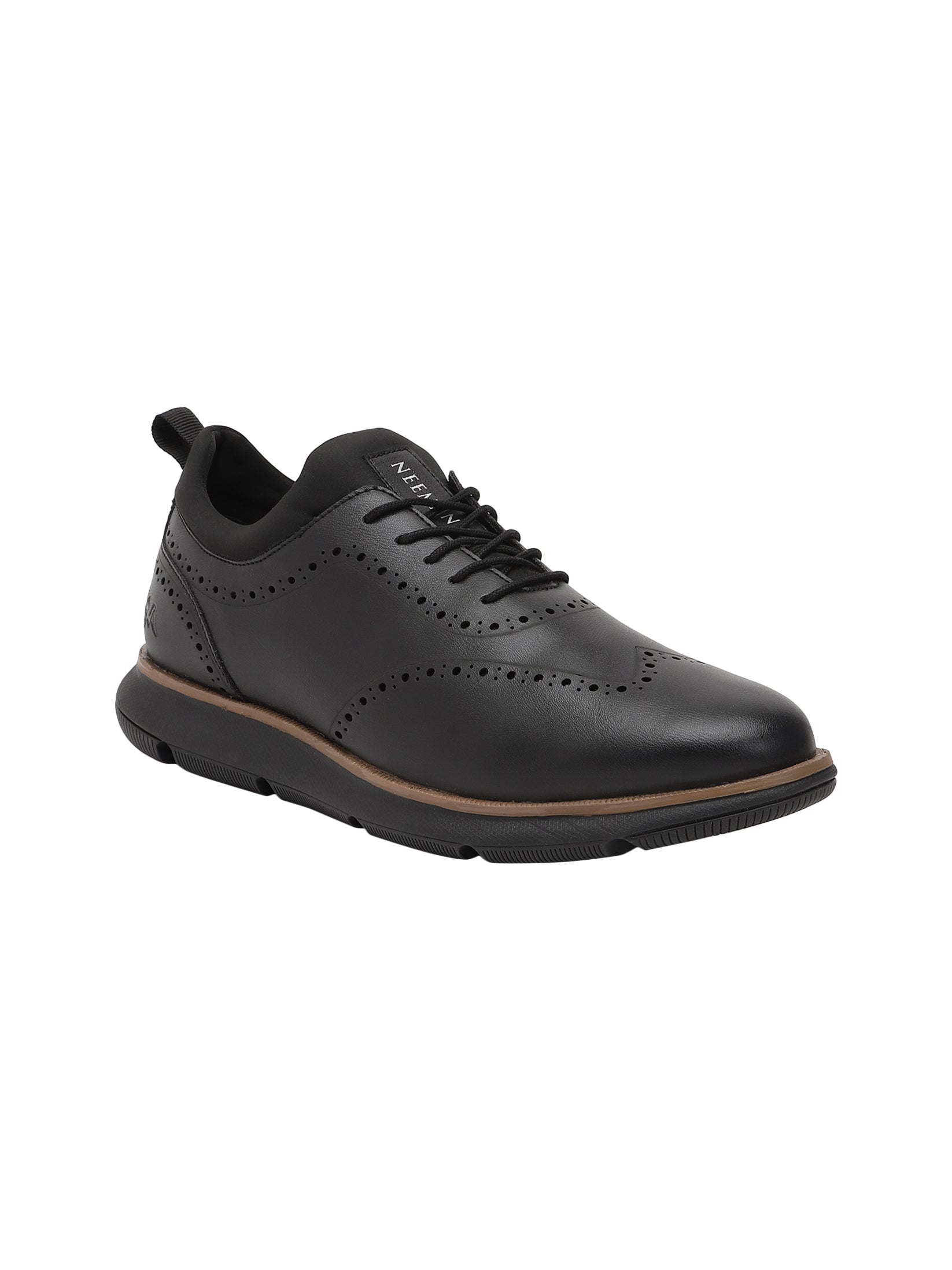 Men's Black Crossover Brogues Casual Shoes