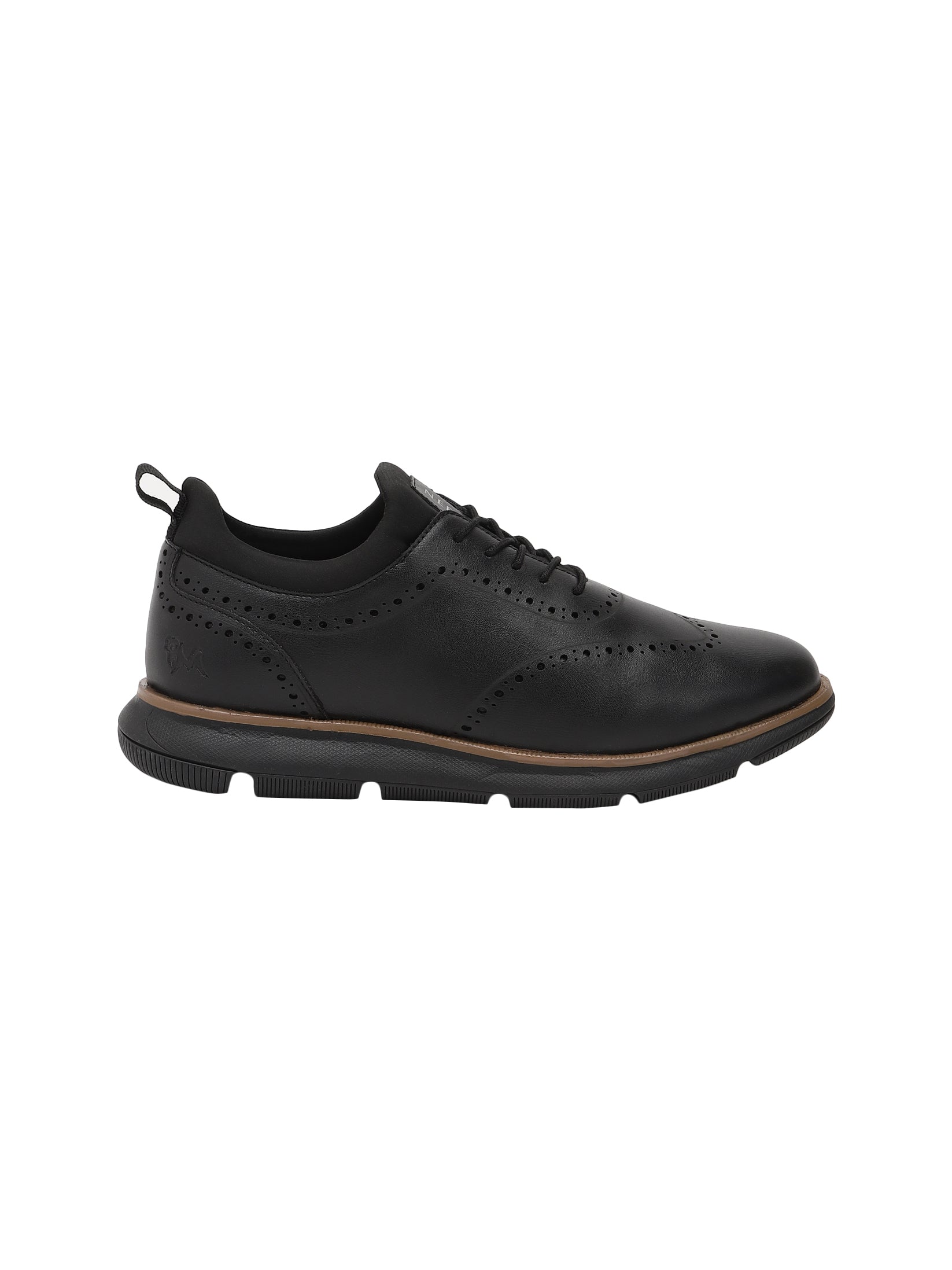 Men's Black Crossover Brogues Casual Shoes