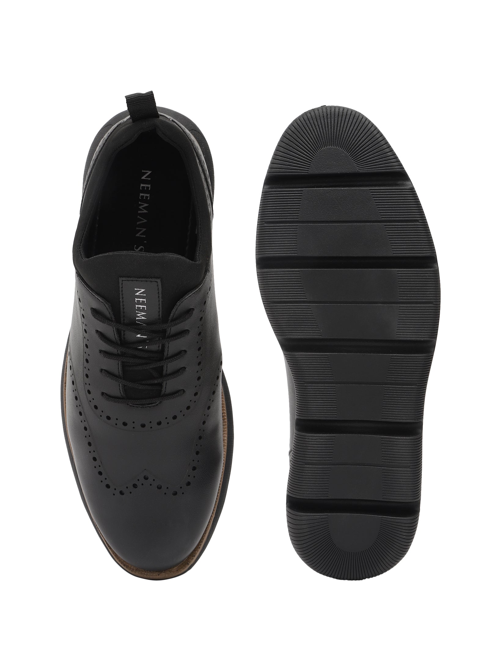 Men's Black Crossover Brogues Casual Shoes