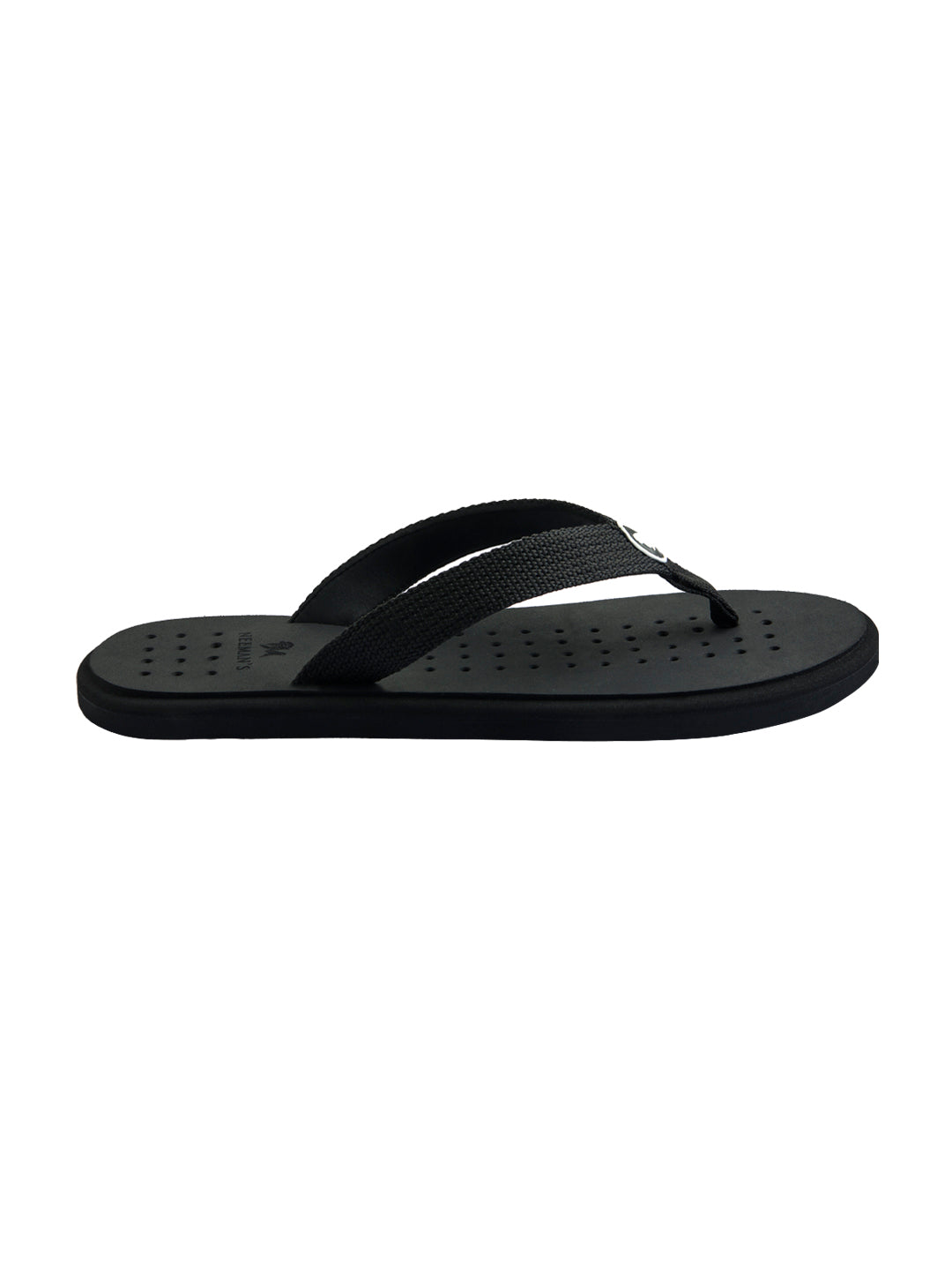 Men's Black Eco Fluffy Orthopedic Flip-Flops