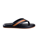 Men's Black and Tan Indo-Western Flip-Flops