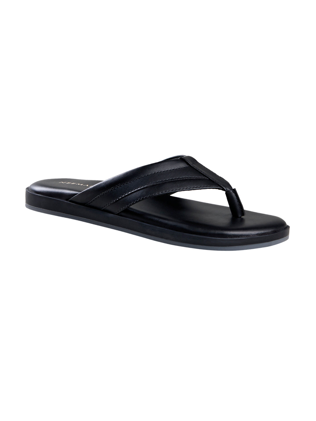 Men's Black Indo-Western Flip-Flops