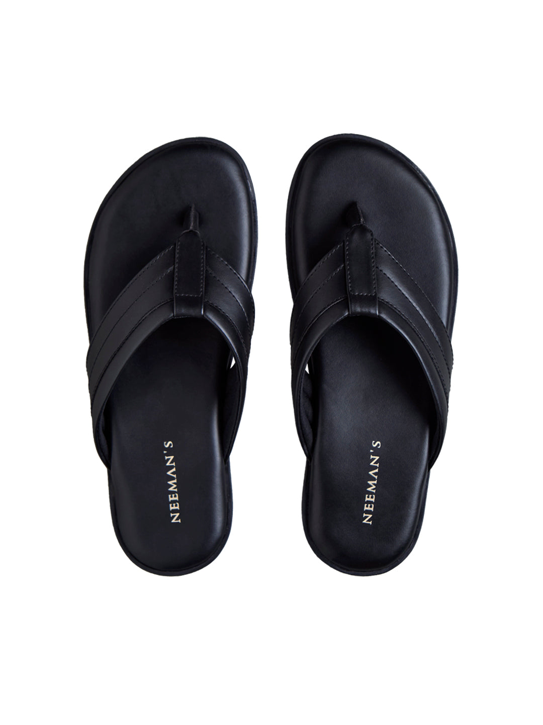 Men's Black Indo-Western Flip-Flops