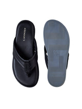 Men's Black Indo-Western Flip-Flops