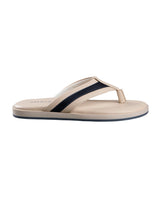 Men's Ivory and Grey Indo-Western Flip-Flops