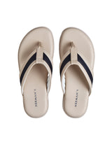 Men's Ivory and Grey Indo-Western Flip-Flops