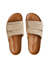 Men's Beige and Tan Cork Casual Slides
