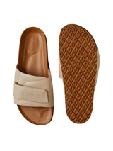 Men's Beige and Tan Cork Casual Slides